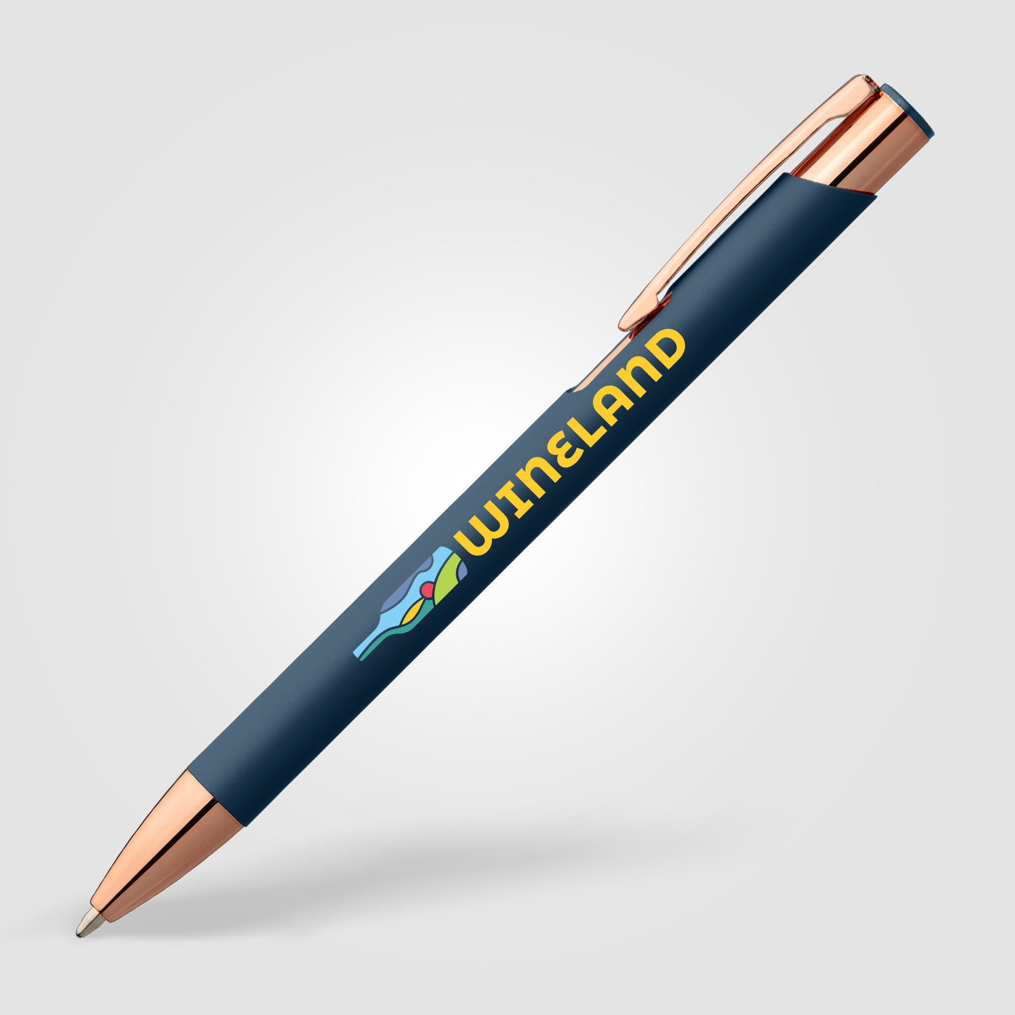Stylo bille promotionnel - Crosby rose gold Bleu marine